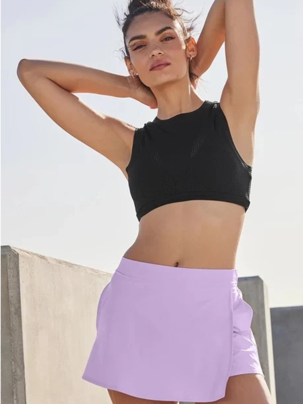 ALO Yoga - Alo Yoga Clubhouse skort in Lavender Skies